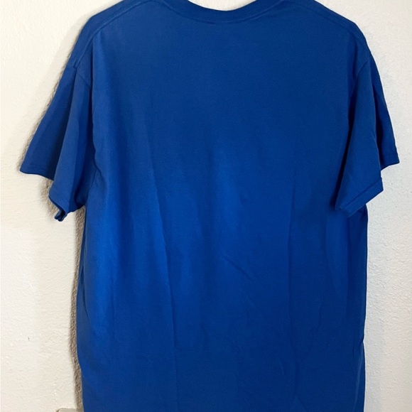 Large Sauce Dripping Bear Screen Printed Blue T-Shirt Graphic Tee Fashion EUC - Picture 3 of 3
